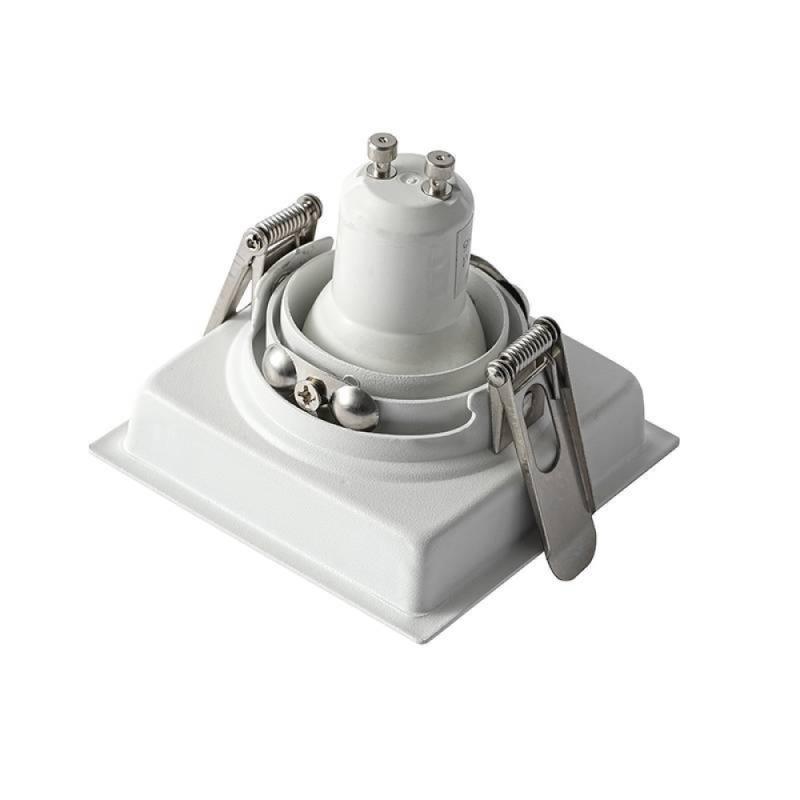 Spot de Embutir Nordecor Loyo Pro Quadrado MR11 Alumínio Branco 74x74x40mm 80033