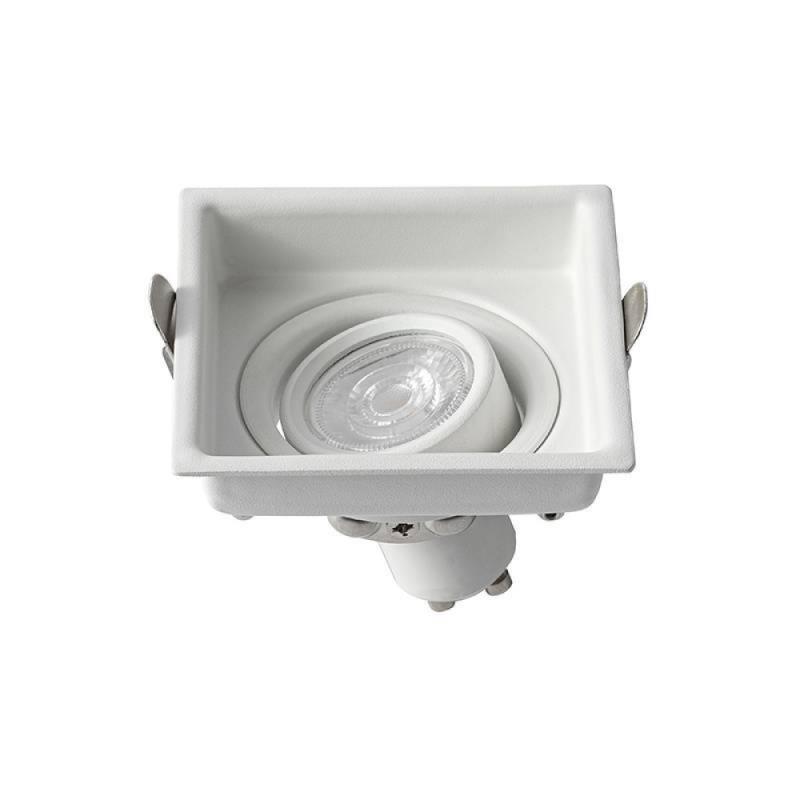 Spot de Embutir Nordecor Loyo Pro Quadrado MR11 Alumínio Branco 74x74x40mm 80033