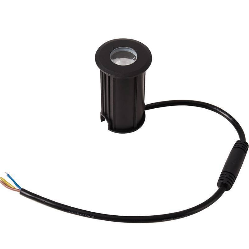 Embutido de Solo Nordecor Mies 2 watts 2700K 24V IRC97 24° IP67 Preto Ø52x80mm 6617 PREN