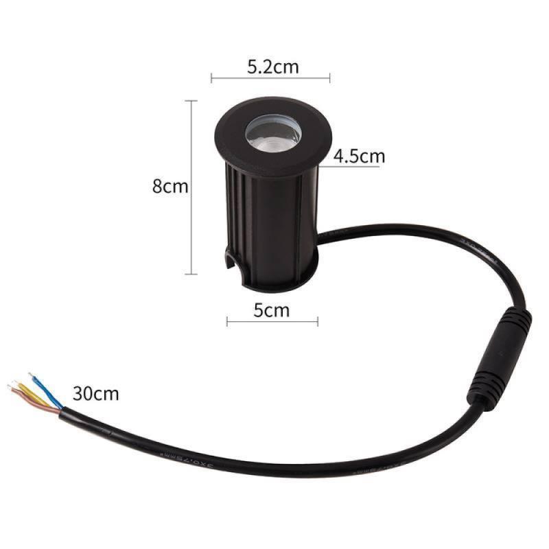 Embutido de Solo Nordecor Mies 2 watts 2700K 24V IRC97 24° IP67 Preto Ø52x80mm 6617 PREN