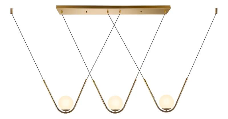 Pendente Bella Oscar Dourado 3L G9 1080x120x250mm HP001