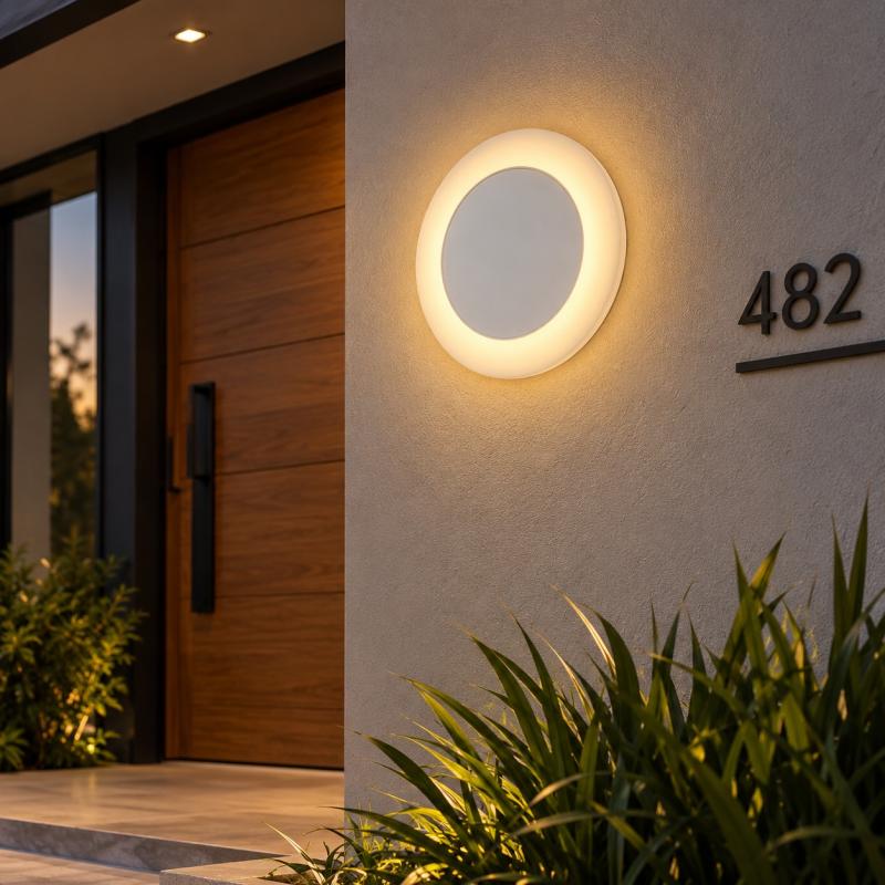 Arandela Opus Eclipse 12 watts 3000K 100° IP65 Branco 300x300x50mm OPS 35147 PREN