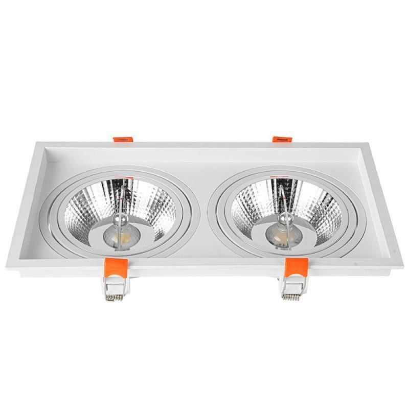 Spot Embutir Nordecor Loyo 2L AR111 Branco 295x160x15mm 6930 PREN