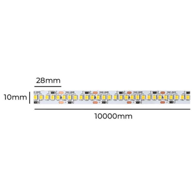 Fita LED Nordecor 22w/mt 4000K 240 Leds IP20 10mm 24V (Rolo 10 metros) 7094 PREN