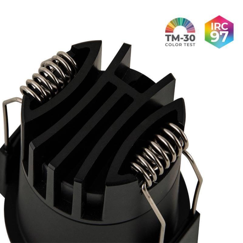 Spot de Embutir Nordecor VEXO LED 6 watts 3000K IRC97 17° Preto 80084