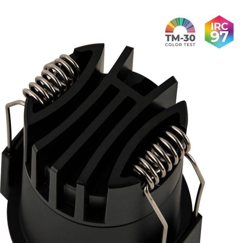 Spot de Embutir Nordecor VEXO LED 6 watts 2700K IRC97 53° Preto 80086