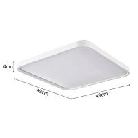 Plafon de Sobrepor Nordecor Liny Quadrado Branco LED Dimerizável 30 watts 3000K/4000K/6500K Bivolt 490x490mm 90046