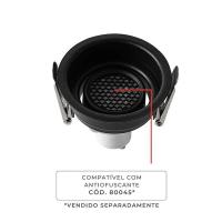 Spot de Embutir Nordecor Loyo Pro Quadrado Mini Dicróica Alumínio Preto Ø66mm 80022