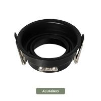 Spot Embutir Nordecor Loyo Pro Alumínio Redondo 1L Dicroica MR16 Preto Ø83x40mm 80024