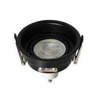 Spot Embutir Nordecor Loyo Pro Alumínio Redondo 1L Dicroica MR16 Preto Ø83x40mm 80024