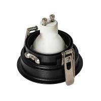 Spot Embutir Nordecor Loyo Pro Alumínio Redondo 1L Dicroica MR16 Preto Ø83x40mm 80024