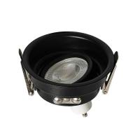 Spot Embutir Nordecor Loyo Pro Alumínio Redondo 1L Dicroica MR16 Preto Ø83x40mm 80024