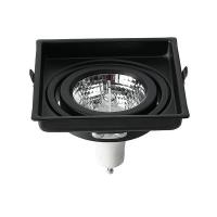 Spot de Embutir Nordecor Loyo Pro Quadrado AR70 Alumínio Preto 111x111mm 80042