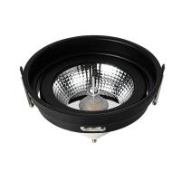 Spot de Embutir Nordecor Loyo Pro Redondo AR111 Alumínio Preto Ø144mm 80032