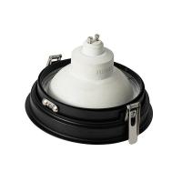 Spot de Embutir Nordecor Loyo Pro Redondo AR111 Alumínio Preto Ø144mm 80032