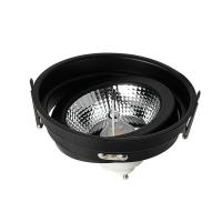 Spot de Embutir Nordecor Loyo Pro Redondo AR111 Alumínio Preto Ø144mm 80032