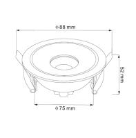 Spot de Embutir Nordecor SKEL Redondo Branco LED 7 watts 3000K IRC90 Ø88x52mm 80071