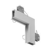 Sistema Linear Newline FIT10 Uno Microborda Curva 90° Teto/Parede 160x160x58mm Alumínio SM10001