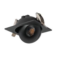 Spot de Embutir Nordecor SKEL Quadrado Preto LED 7 watts 3000K IRC90 90x88x52mm 80074