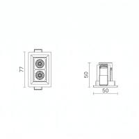 Embutido Newline Articulado New Pixel 3 Focos 30° 12 watts Bivolt 102x50x50mm EM03044LED