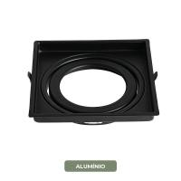 Spot de Embutir Nordecor Loyo Pro Quadrado AR111 Alumínio Preto 155x155mm 80044