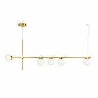 Pendente Spotline Hills Dourado Brilho Globo Ø120mm Jabuticaba 5L G9 1500x500mm 806/5 PREN