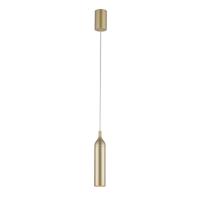 Pendente Nordecor Wisi 5 watts 3000K Dourado Fosco Ø31x150mm 2680 PREN