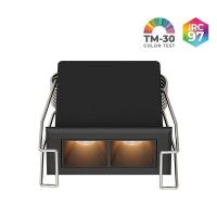 Spot de Embutir Nordecor Powerlux Preto LED 3 watts 36º 3000K IRC97 52x32x40mm 80112