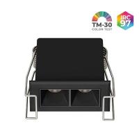 Spot de Embutir Nordecor Powerlux Preto LED 3 watts 36º 3000K IRC97 52x32x40mm 80112