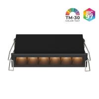 Spot de Embutir Nordecor Powerlux Preto LED 8 watts 36º 3000K IRC97 109x32x40mm 80118