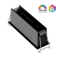 Spot de Embutir Nordecor Powerlux Preto LED 8 watts 36º 3000K IRC97 109x32x40mm 80118