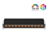Spot de Embutir Nordecor Powerlux Preto LED 18 watts 36º 3000K IRC97 205x32x40mm 80121