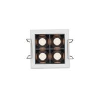 Spot de Embutir Nordecor Powerlux Branco e Preto LED 7 watts 36º 3000K IRC97 52x52x40mm 80123 