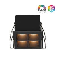 Spot de Embutir Nordecor Powerlux Preto LED 7 watts 36º 3000K IRC97 52x52x40mm 80124
