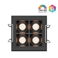 Spot de Embutir Nordecor Powerlux Preto LED 7 watts 36º 3000K IRC97 52x52x40mm 80124