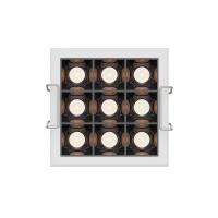 Spot de Embutir Nordecor Powerlux Branco e Preto LED 12 watts 36º 3000K IRC97 71x71x40mm 80126