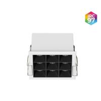 Spot de Embutir Nordecor Powerlux Branco e Preto LED 12 watts 36º 3000K IRC97 71x71x40mm 80126