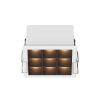Spot de Embutir Nordecor Powerlux Branco e Preto LED 12 watts 36º 3000K IRC97 71x71x40mm 80126