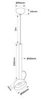 Pendente Nordecor Mond LED Branco 5 watts 3000K IRC90 Ø100x206mm Cabo 2 metros 90056 