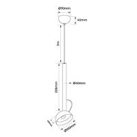 Pendente Nordecor Mond LED Preto 5 watts 3000K IRC90 Ø100x206mm Cabo 2 metros 90057 