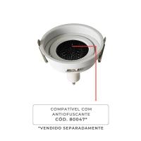 Spot de Embutir Nordecor Loyo Pro Redondo AR70 Alumínio Branco Ø105x40mm 80029
