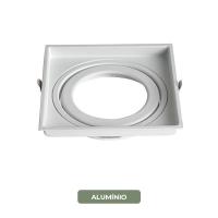 Spot de Embutir Nordecor Loyo Pro Quadrado PAR30 Alumínio Branco 155x155x40mm 80039
