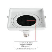 Spot de Embutir Nordecor Loyo Pro Quadrado PAR30 Alumínio Branco 155x155x40mm 80039