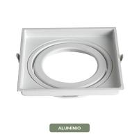 Spot de Embutir Nordecor Loyo Pro Quadrado AR111 Alumínio Branco 155x155x40mm 80043
