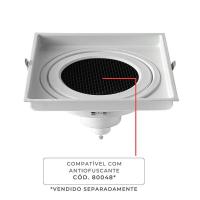 Spot de Embutir Nordecor Loyo Pro Quadrado AR111 Alumínio Branco 155x155x40mm 80043