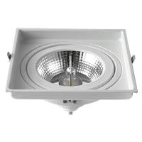 Spot de Embutir Nordecor Loyo Pro Quadrado AR111 Alumínio Branco 155x155x40mm 80043