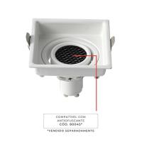 Spot de Embutir Nordecor Loyo Pro Quadrado MR11 Alumínio Branco 74x74x40mm 80033