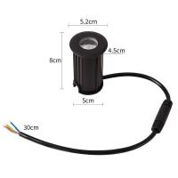 Embutido de Solo Nordecor Mies 2 watts 2700K 24V IRC97 24° IP67 Preto Ø52x80mm 6617 PREN