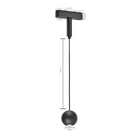 Pendente Magnético Nordecor Kay Tez 4,5 watts 3000K 48V  IRC90 38° Preto Ø50x1500mm 2843 PREN