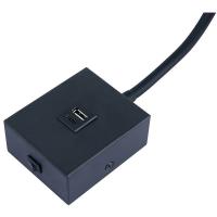 Arandela Nordecor Aine com USB 3 watts 3000K Preto Bivolt 90x75mm 2466 PREN